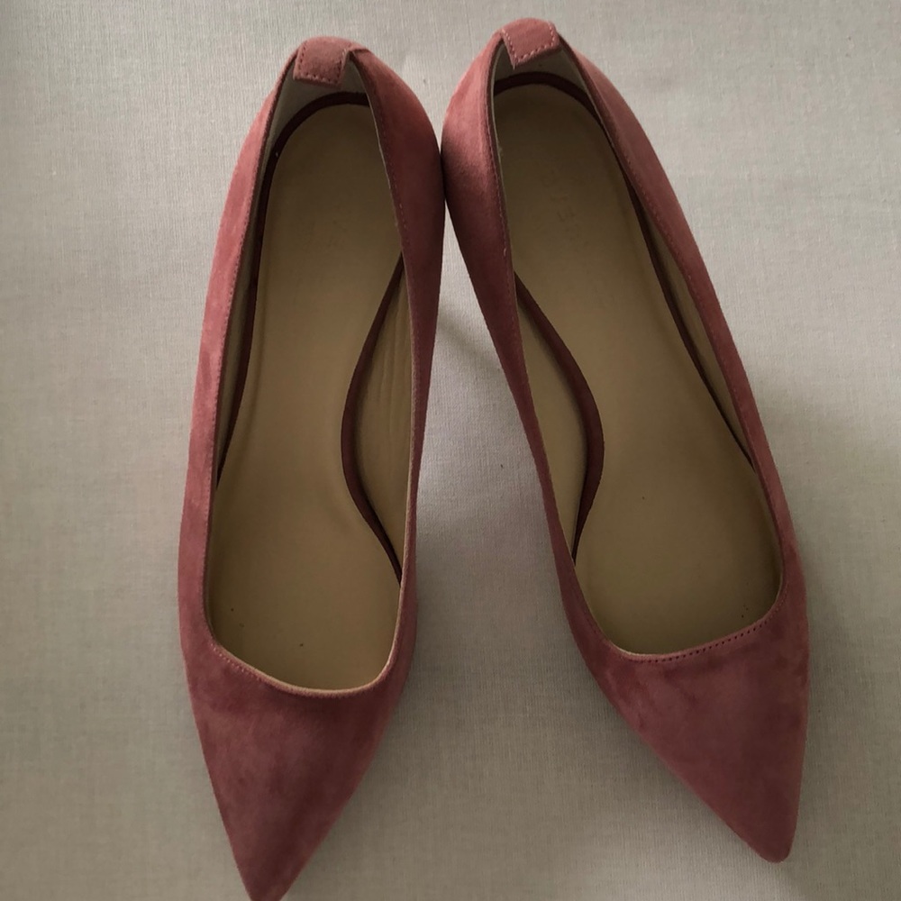 Everlane Editor Kitten Heels in Rosewood Suede NWT